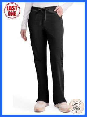 Flare Leg Cargo Scrub Pants 6 Pocket Drawstring Medical Work